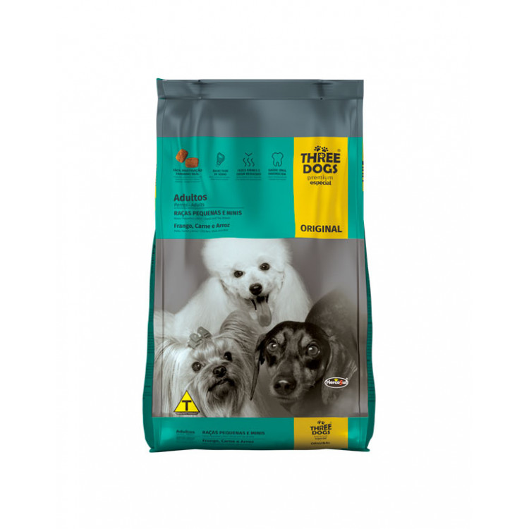 Three Dogs Original Adultos Razas Peq. 3Kg - 10Kg.