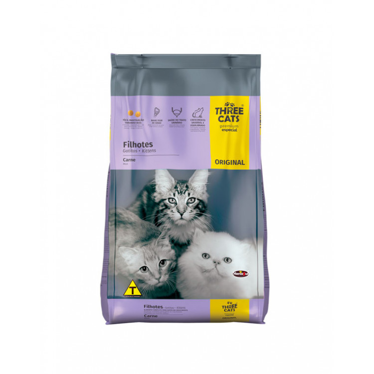 Three Cats Original Kitten Carne & Cereales 1 Kg.