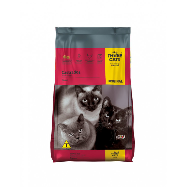 Three Cats Original Gatos Castrados 3 Kg. y 10 Kg.