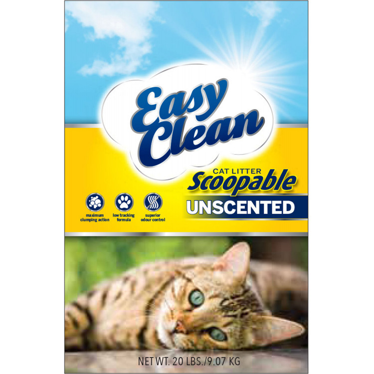 Arena Easy Clean aglomerante sin aroma 4 Kg. y 9 Kg.