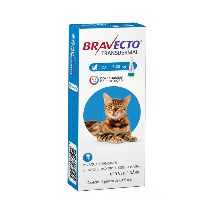 Bravecto 3 meses de protección pipeta Gatos 2,8 Kg - 6,2 Kg.