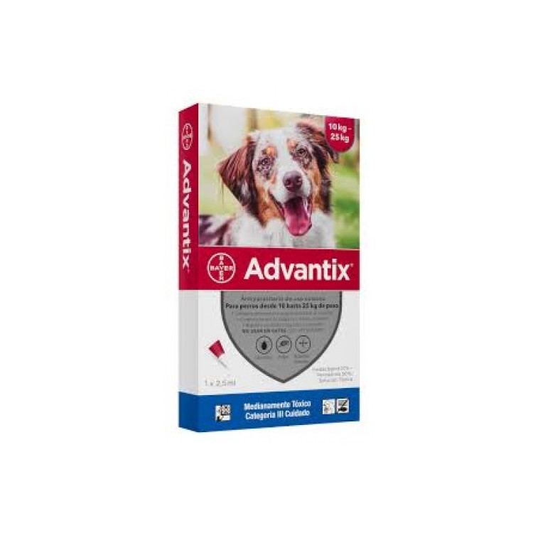 Advantix 10 - 25 Kg pipeta antipulgas perros