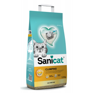 Arena sanitaria aglomerante Sanicat Strong Clumps 12 Kg.