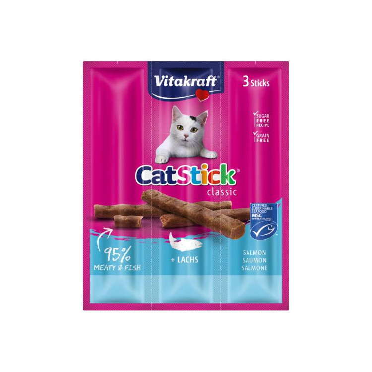 Vitakraft Cat Stick Classic x 3 barras sabor salmón