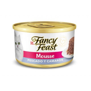 Fancy Feast Mousse pescado camarón lata 85 g. x1u - x8u