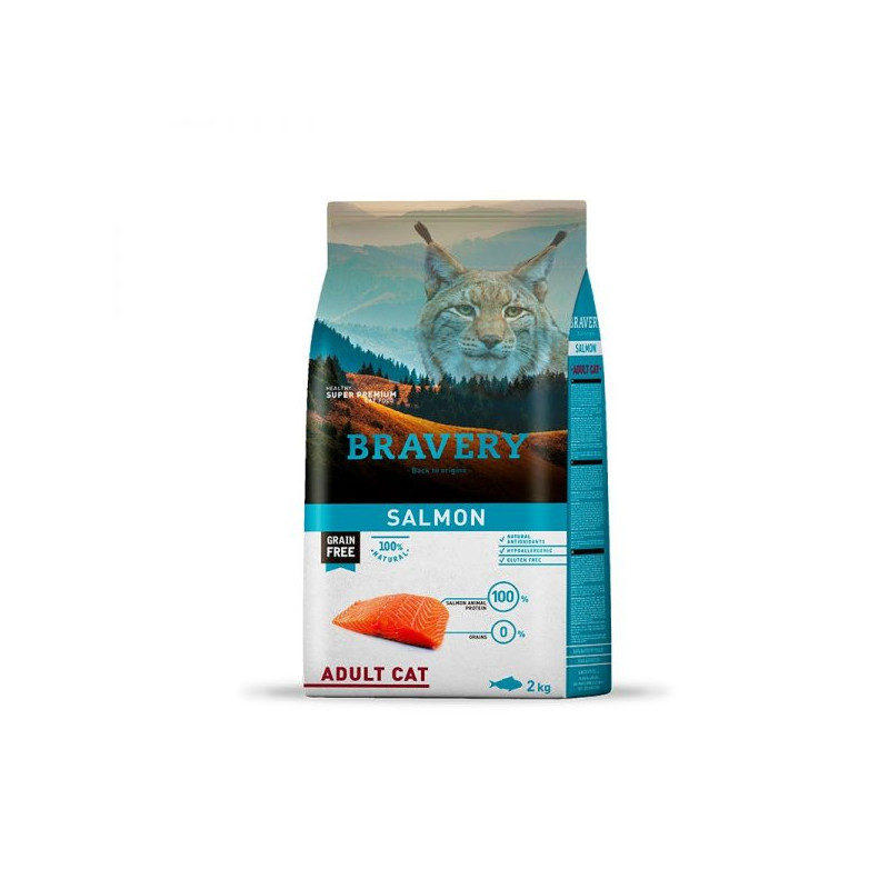 Bravery Grain Free Salmón "Gato Esterilizado" 2 Kg. y 7 Kg.