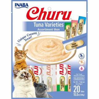Snack cremoso Churu gatos variedades atún 20 tubos