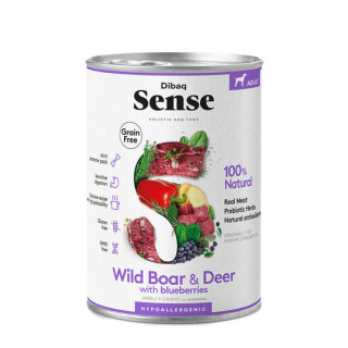 Dibaq Sense Paté Grain Free Wild Boar & Deer lata 380 g. para perros