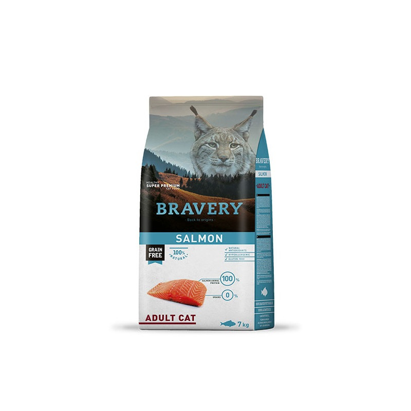 Bravery Grain Free Salmón Gato Adulto 2 Kg.