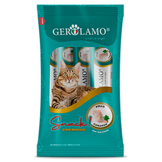 Gerolamo Pollo & Camarón Snack 4 tubitos cremosos