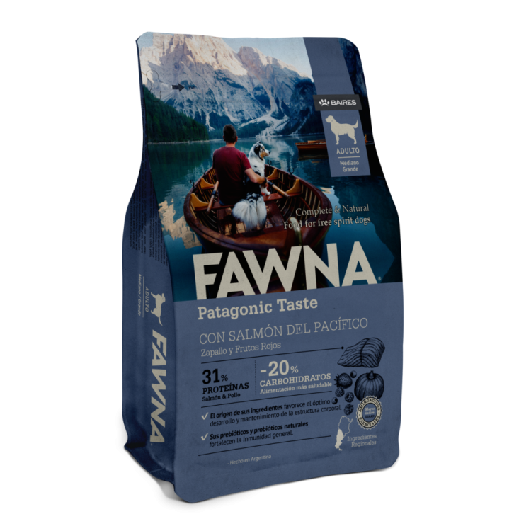 Fawna Patagonic Taste perro adulto mediano y grande 18 Kg.