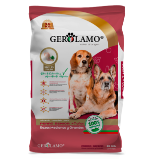 Gerolamo Premium Senior Raza Mediana y Grande 15 Kg.