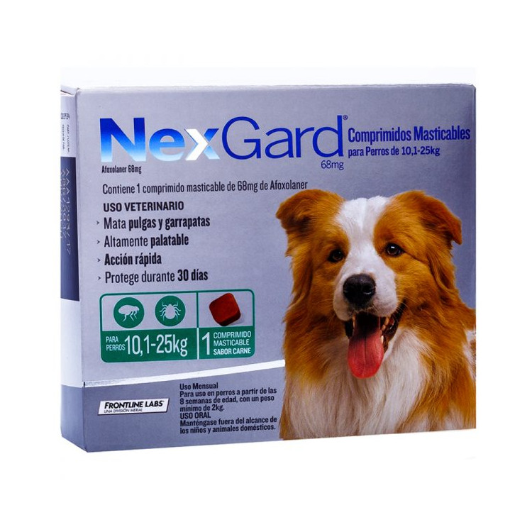 Nexgard 10 - 25 Kg. x 1 - 3 comprimidos