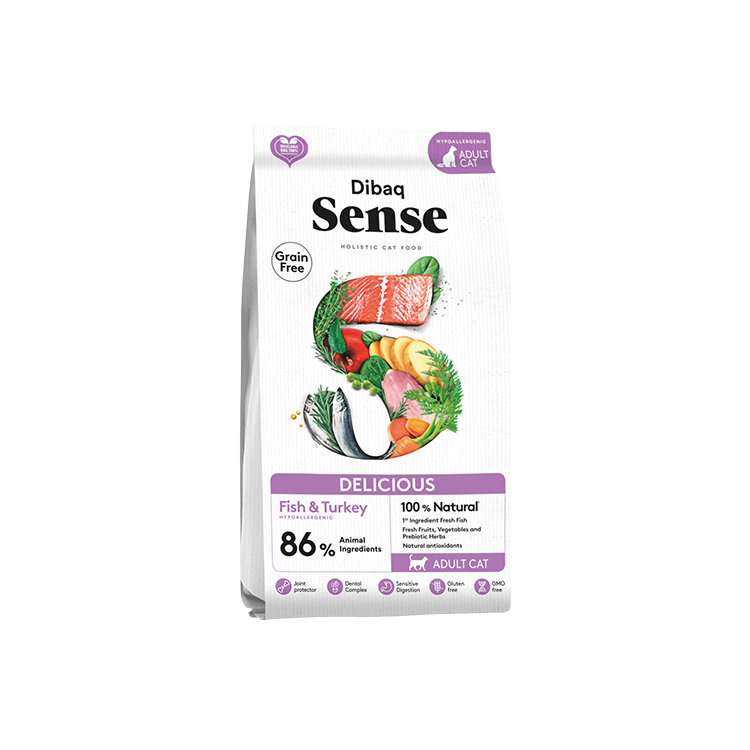 Dibaq Sense Grain Free Delicius Fish & Turkey Adult Cat 1,5 - 6Kg.