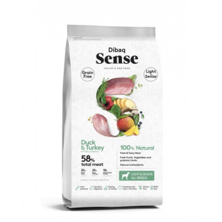 Dibaq Sense Grain Free Light & Senior Dog Duck & Turkey 2 - 12 Kg.