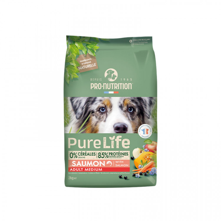 Pure Life Adult Medium 12 Kg. grain free con salmón Pro Nutrition Pure Life Adult Medium 12 Kg. grain free con salmón Pro Nutrition