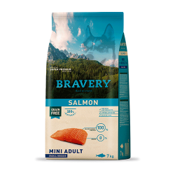 Bravery Grain Free "Salmon Mini Adult" 7 Kg.