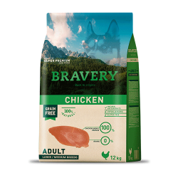 Bravery Grain Free Pollo "Adultos Medianos y Grandes" 12 Kg.