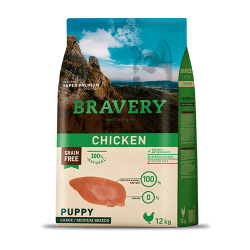 Bravery Grain Free Puppy Pollo "Cachorros Med Grandes" 12 Kg