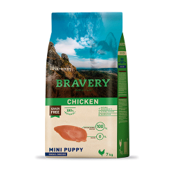 Bravery Grain Free "Mini Puppy" Pollo Cachorros 7 Kg.