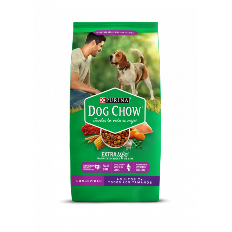 Purina Dog Chow "Longevidad" Senior 7 + años 8 Kg.