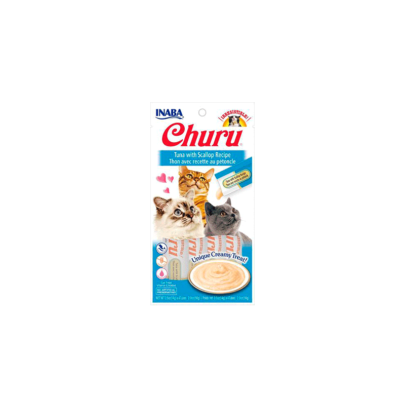 Snack Cremoso para Gatos Churu "Atún & Vieira"