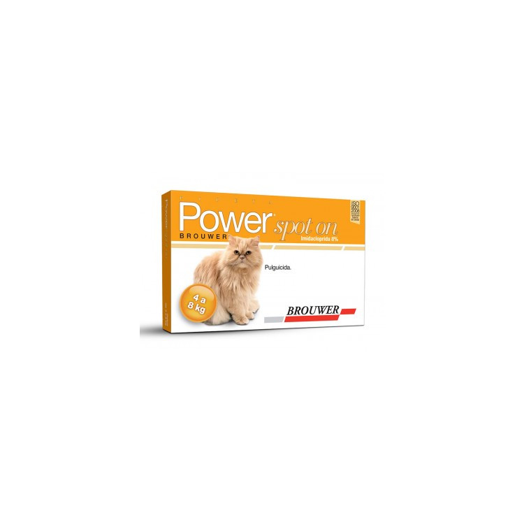 Power Spot-on Pipeta Antipulgas Gatos 4 Kg. - 8 Kg.