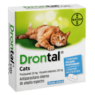 Drontal Cats Antiparasitario Gatos x 2 comprimidos