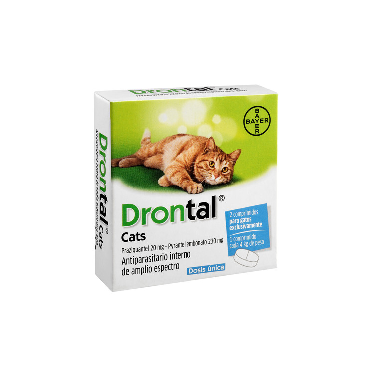 Drontal Cats Antiparasitario Gatos x 2 comprimidos