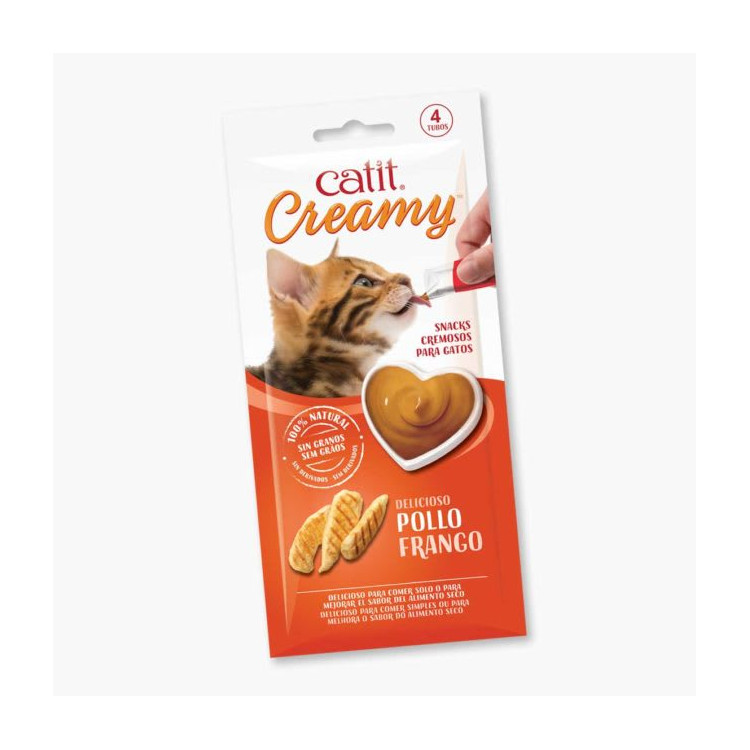 Snack Cremoso para Gatos Catit "Creamy de Pollo"
