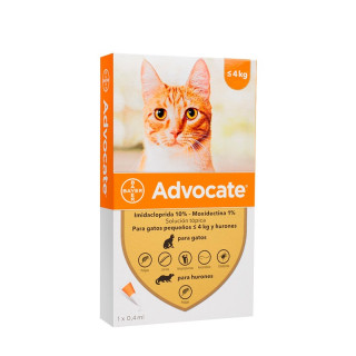 Advocate Pipeta Antipulgas y Antiparasitaria Gatos 4 Kg.