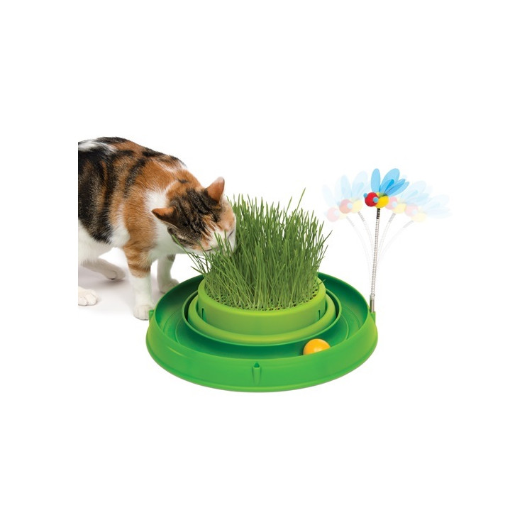 Centro de Juegos con Pasto para Gatos Catit "Play"