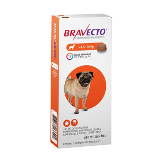 Bravecto Perros 4,5 - 10 Kg. comprimido pulgas garrapatas