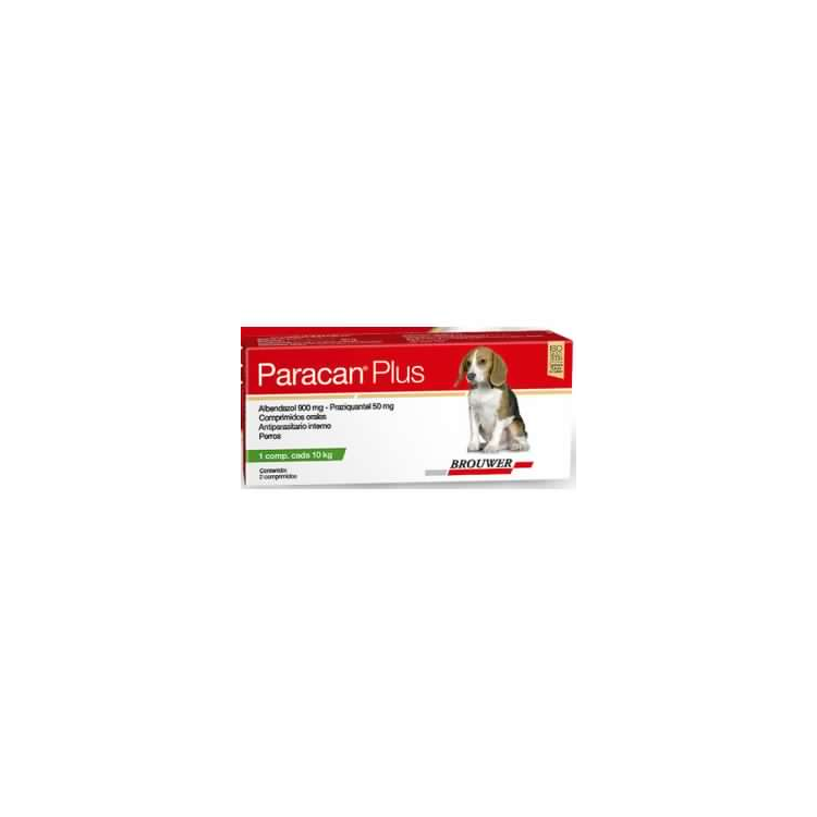 Paracan Plus antiparasitario saborizado x 2 comprimidos