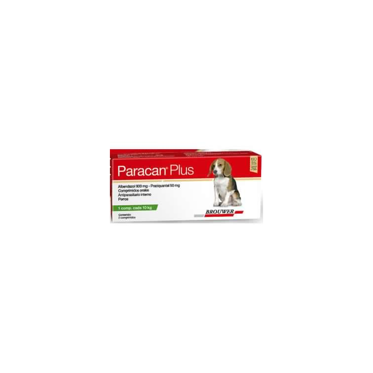 Paracan Plus antiparasitario saborizado x 2 comprimidos Paracan Plus antiparasitario saborizado x 2 comprimidos