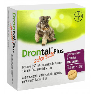 Drontal Plus Antiparasitario saborizado x 2 comprimidos
