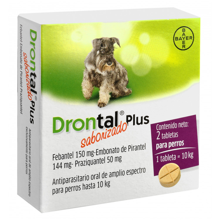 Drontal Plus Antiparasitario saborizado x 2 comprimidos