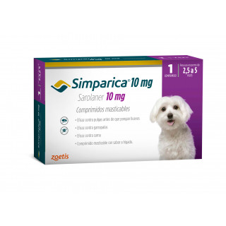 Simparica contra Pulgas Garrapatas 2,5 - 5 Kg x 1 Comp