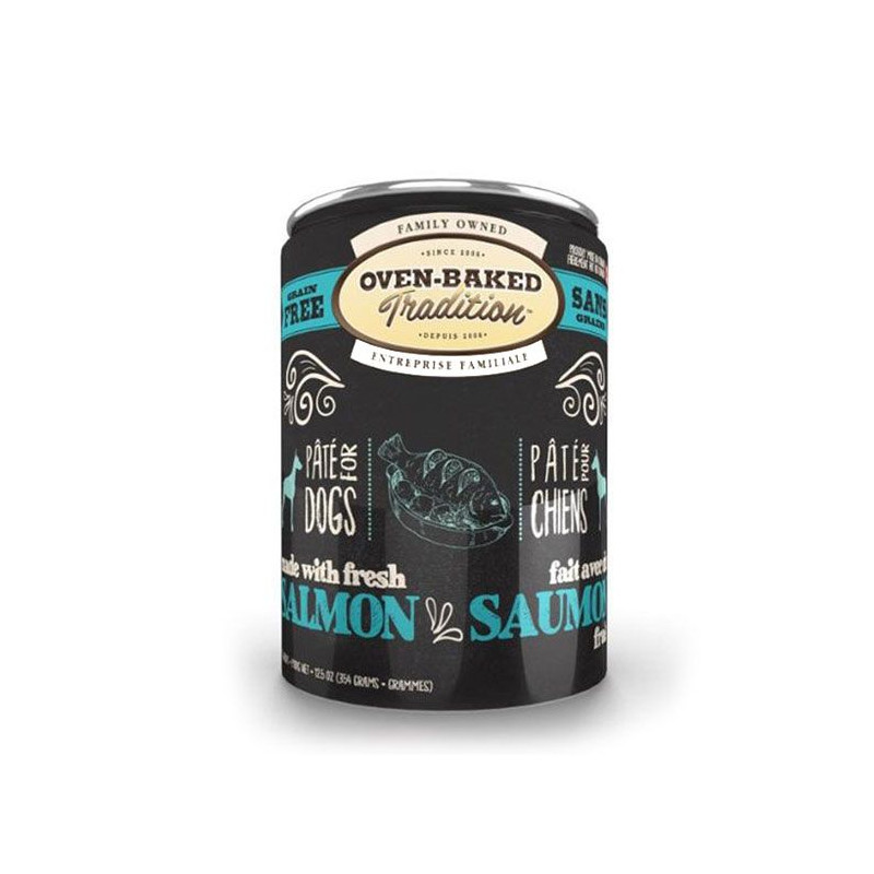 Oven Baked Pate Salmón grain free para perros lata 354 g. Oven Baked Pate Salmón grain free para perros lata 354 g.