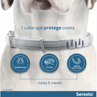 Seresto hasta 8 Kg. Collar Antipulgas 8 meses de protección