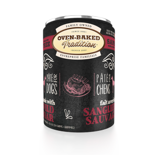 Oven Baked Paté Jabalí grain free para perros lata 354 g.