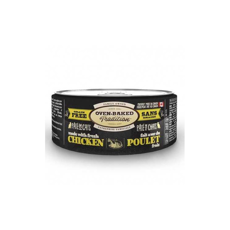 Oven Baked Pate Pollo grain free gatos lata 156 Gr.