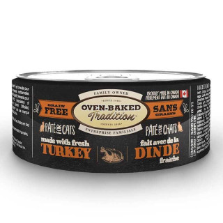 Oven Baked Pate Pavo grain free para gatos lata 156 Gr.