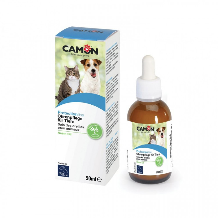 Limpiador ótico natural aceite de neem y manzanilla Camon 50 ml. Limpiador ótico natural aceite de neem y manzanilla Camon 50 ml.