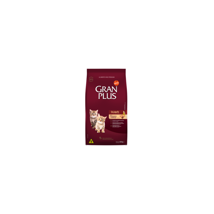 Gran Plus Filhote Kitten Frango & Arroz "Gatito pollo" 1 Kg. Gran Plus Filhote Kitten Frango & Arroz "Gatito pollo" 1 Kg.