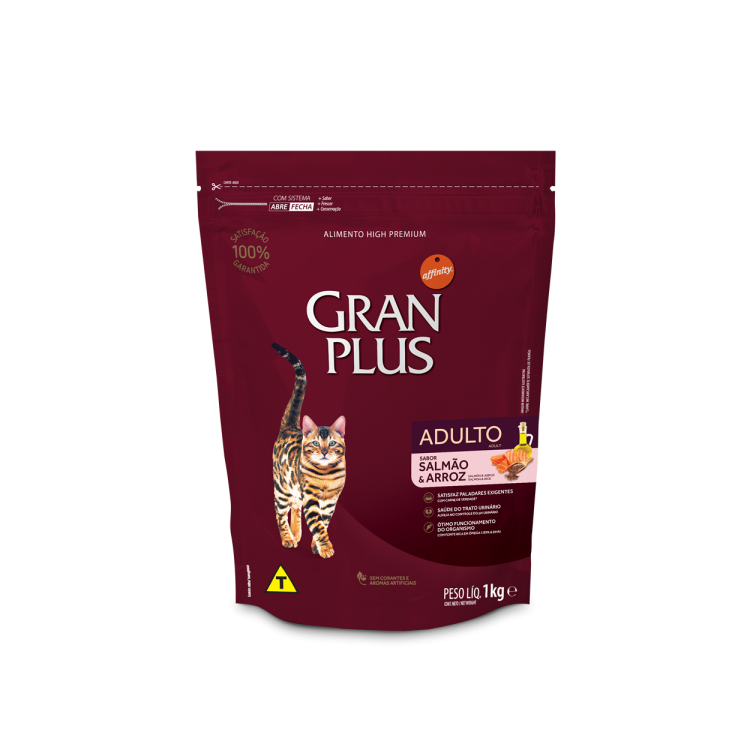 Gran Plus Gatos Adultos Salmón & Arroz 10 Kg.