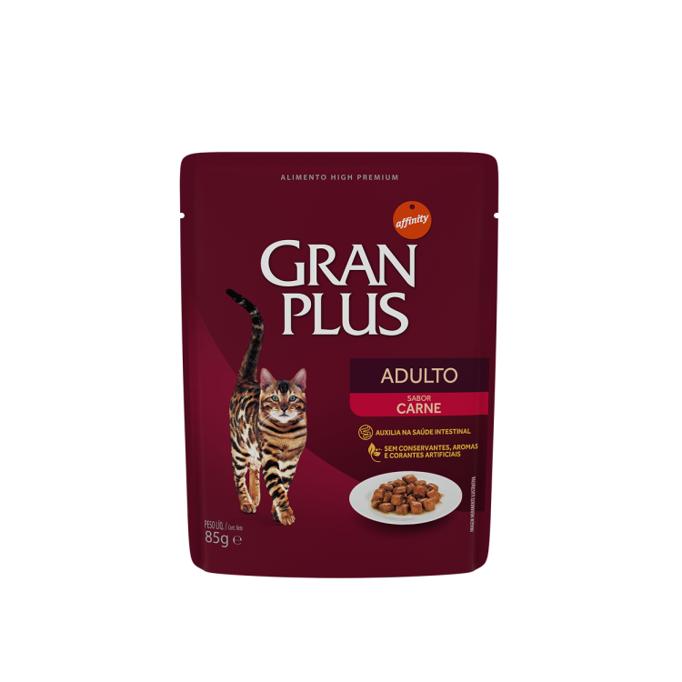 Gran Plus Gatos Adultos pouch "Sachet Sabor Carne" 85 g.