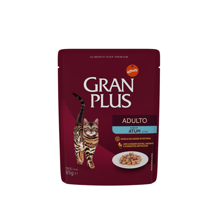 Gran Plus Gatos Adultos pouch "Sachet Sabor Atún" 85 g.